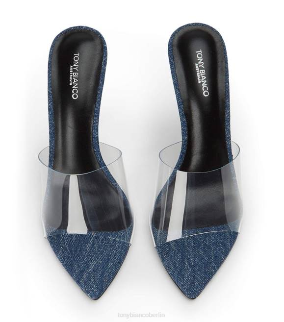 Stöckelschuhe| de Tony Bianco Frauen Mylo-Absätze klares Vinylit/blauer Denim 462488